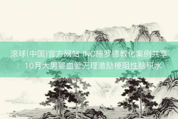 滚球(中国)官方网站 INC施罗德教化案例共享：10月大男婴血管无理激励梗阻性脑积水