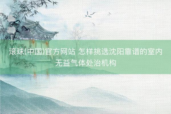 滚球(中国)官方网站 怎样挑选沈阳靠谱的室内无益气体处治机构