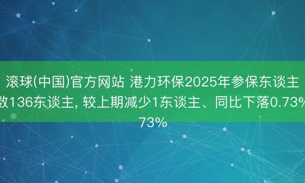 滚球(中国)官方网站 港力环保2025年参保东谈主数136东谈主， 较上期减少1东谈主、同比下落0.73%