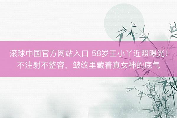 滚球中国官方网站入口 58岁王小丫近照曝光！不注射不整容，皱纹里藏着真女神的底气